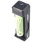 Fast charger for Li-ion batteries 3.6 - 3.7 volts, also charges protected 20700, 21700 with excess l