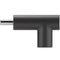 Adapter USB-C to USB-C 90 degree angle, black USB-C socket angled to USB-C plug