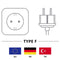 Power cord protective contact angled 1.8 meters black, also called shamrock or Mickey Mouse plug