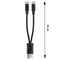USB distributor type A on 2 x Micro USB length: 0.2 m to 2.1A