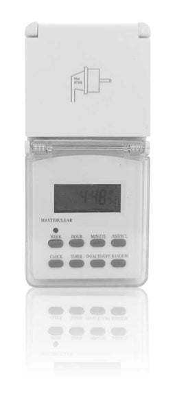 Digital weekly timer for outside