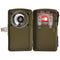 LED BW signal flashlight, olive green, with additional red and green filter discs, with battery