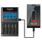 Panasonic eneloop top charger BQ-CC65 incl.LCD display and AccuCell AkkuBox Blue