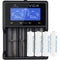 Panasonic eneloop, ready-to-use Ni-MH battery, AA Mignon, 4-pack and LCD quick charger for NiMH and