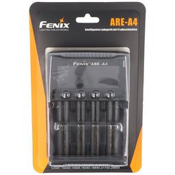 Fenix ARE-A4 charger for Li-ion 18650, 21700, AA, AAA, C, 26650 charges up to max. 76mm length