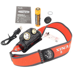 Fenix HM65R-T headlamp, rechargeable LED headlamp with max. 1300 lumens, charge via USB-C, including