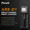 Fenix ARE-D1 single bay charger suitable for 21700, 18650, 26650, 16340, 14500, 10440 Li-Ion, NiMH a