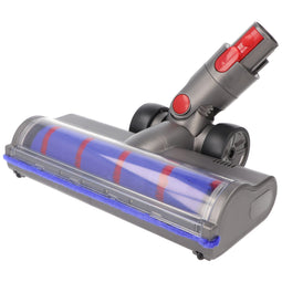 Hard floor nozzle, soft roller suitable for Dyson V7, V8, V10, V11, V15, motorized, with 4 LED front