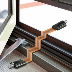 Window lead-through for the satellite cable, extremely flat, length 26cm