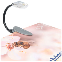 The LED reading light including the 2 pieces CR2016 lithium batteries