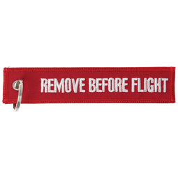 Tag with lettering Remove before flight approx. 13 x 2.8 cm