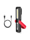 Multifunctional LED work light, rechargeable via USB, 2in1 work light, panel light and flashlight, w