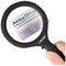 Magnifying glass with LED lighting and 3x magnification with 12 LEDs, IN287, ideally suited for read