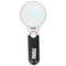 LED reading magnifier with LED lighting, ideal for displaying fine details including batteries