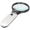 LED reading magnifier with LED lighting, ideal for displaying fine details including batteries