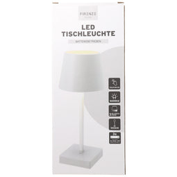 LED table lamp white with touch function, warm white, with 3x AAA Micro LR03 battery