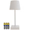 LED table lamp white with touch function, warm white, with 3x AAA Micro LR03 battery