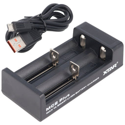 Xtar MC2 Plus 2-port charger with a maximum of 1A charging current suitable for 10440.14500.14650, 1
