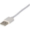 USB charging & sync cable for iPhone, iPad or iPod with Lightning connector, white 2 meters