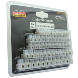 Luster terminals assortment 60 pieces transparent terminal stripes
