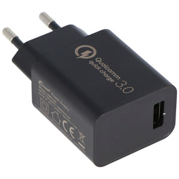 Ultra fast charging, USB power supply QC3.0 5V 3A, 9V 2A and 12V 1.5A DBS15Q Quick Charge 18W