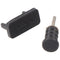 AccuCell dust protection cap set for USB Type C (USB-C) & headphone connection black