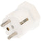 Switzerland adapter white from Swiss 3pin plug to 2pin Schuko coupling with earth conductor and 10A