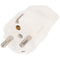 Switzerland adapter white from Swiss 3pin plug to 2pin Schuko coupling with earth conductor and 10A