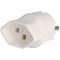 Switzerland adapter white from Swiss 3pin plug to 2pin Schuko coupling with earth conductor and 10A