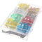 Automotive fuse range 101-piece flat fuses 19.1 x 5.1 x 18.5 mm, including tools for easy removal of