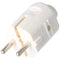 Schuko plug white, safety plug white, Schuko plug with strain relief IP44 16A 250V, with double safe