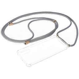 Necklace case suitable for Samsung Galaxy A50, smartphone case with cord gray, white for hanging