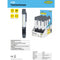 LED light stick including batteries, with magnetic base and rotating pocket clip for hands-free work