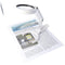 LED hand or table lamp LE037, portable magnifier, table or hand magnifier with 8 LEDs, 2 magnificati