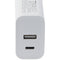 Dual USB fast charger USB QC3.0 28W white, charges up to 4x faster than standard USB chargers