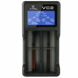 2-slot USB charger with large display, with up to 0.5Ah charging current