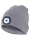 Velamp LIGHTHOUSE : Beanie with front LED, rechargeable. light grey
