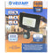Velamp PADLIGHT5, SMD 20W IP44 LED spotlight, black, 4000K. With IR sensor.