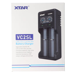 Xtar VC2SL quick charger for Li-ion 3.6V to 3.7V and NiMH 1.2V battery, without power supply