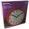 WT 600 - classic, analog wall clock with plastic frame in red from Technoline