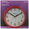 WT 600 - classic, analog wall clock with plastic frame in red from Technoline