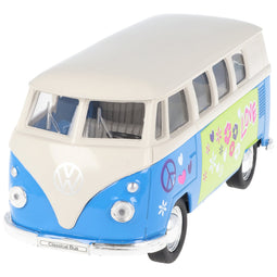 Welly model car VW Bus Classic Flower Power VW Bus T1 1962 model 1:34 in an attractive gift box, sor