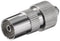 Goobay coax coupling with screw attachment - screwable coax plug made of metal