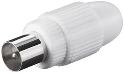 Goobay coax connector with screw attachment - screwable coax connector made of plastic