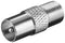 Goobay F adapter: F socket > coax plug - adapter plug made of zinc