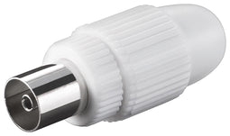 Goobay coax coupling with screw attachment - screwable coax connector made of plastic