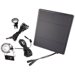 Velamp BLACKBIRD: 2 outdoor spotlights with solar panel. 3000K