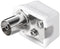 Goobay coax angle coupling with screw attachment, slim - adapter socket made of plastic