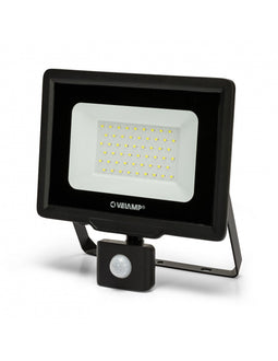 Velamp PADLIGHT5, SMD 50W IP44 LED spotlight, black 6500K. With IR