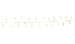 Goobay 50 LED silver wire cluster light chain - with 2 light modes, warm white (3000 K), battery ope